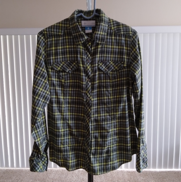 Columbia Snowy Nook Flannel Long Sleeve Womens Medium - Picture 1 of 8